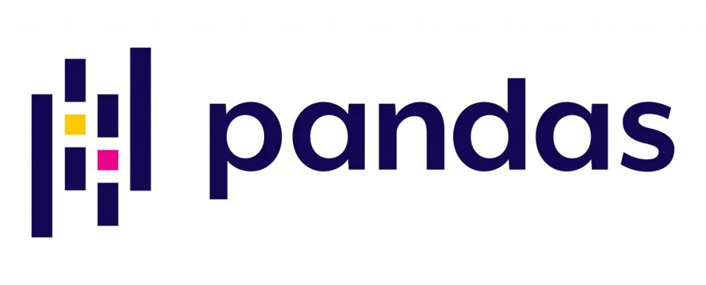 Pandas Logo - vertical blocks of different colours