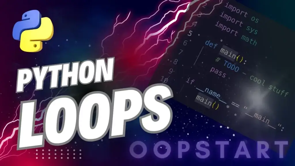 Lightning bolt and Python snippet with post title in blocky caps