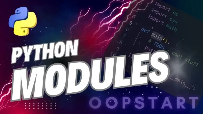 Lightning bolt and Python code snippet with "Python Classes" in blocky caps