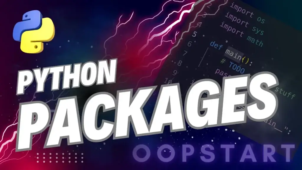 Lightning bolt and Python code snippet with "Python Classes" in blocky caps