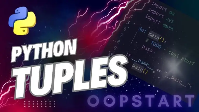 Lightning bolt and Python code snippet with "Python Classes" in blocky caps